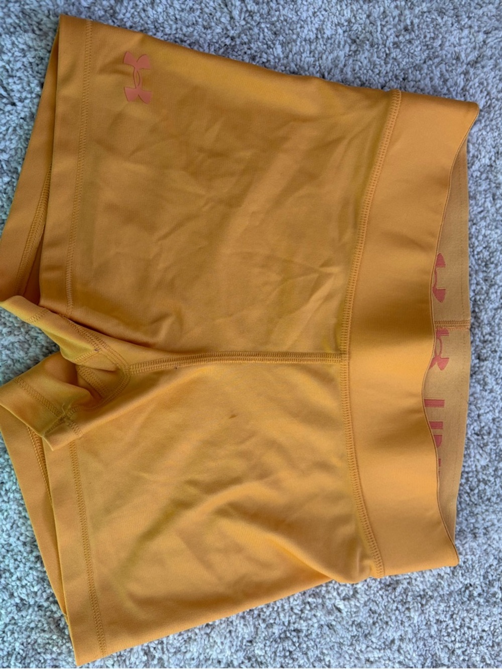 Under Armour Orange Yellow Performance Shorts